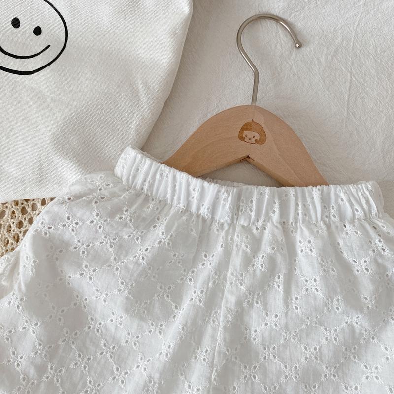 Quần Short Cotton Phối Ren Thêu Họa Tiết Phong Cách Nhật Hàn Thời Trang Mùa Hè Hàng Mới Cho Bé Gái 2022