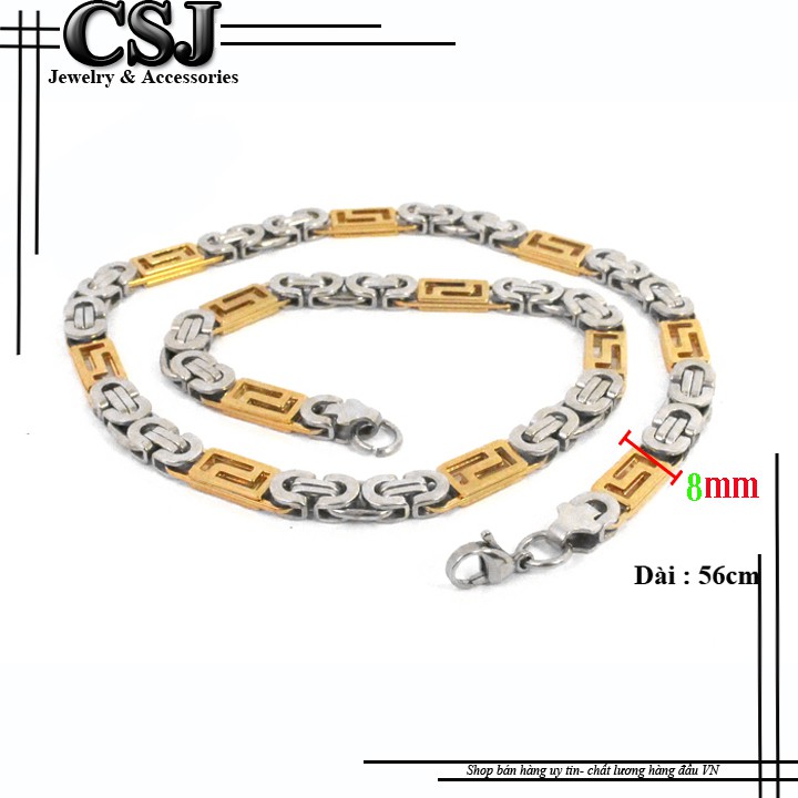 DÂY CHUYỀN NAM INOX 8MM ĐẸP PHONG CÁCH HÀN QUỐC