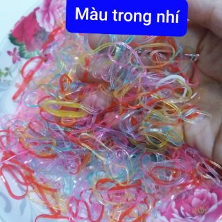  (25gam) 1 túi thun cột tóc đại (màu/trong/đen)