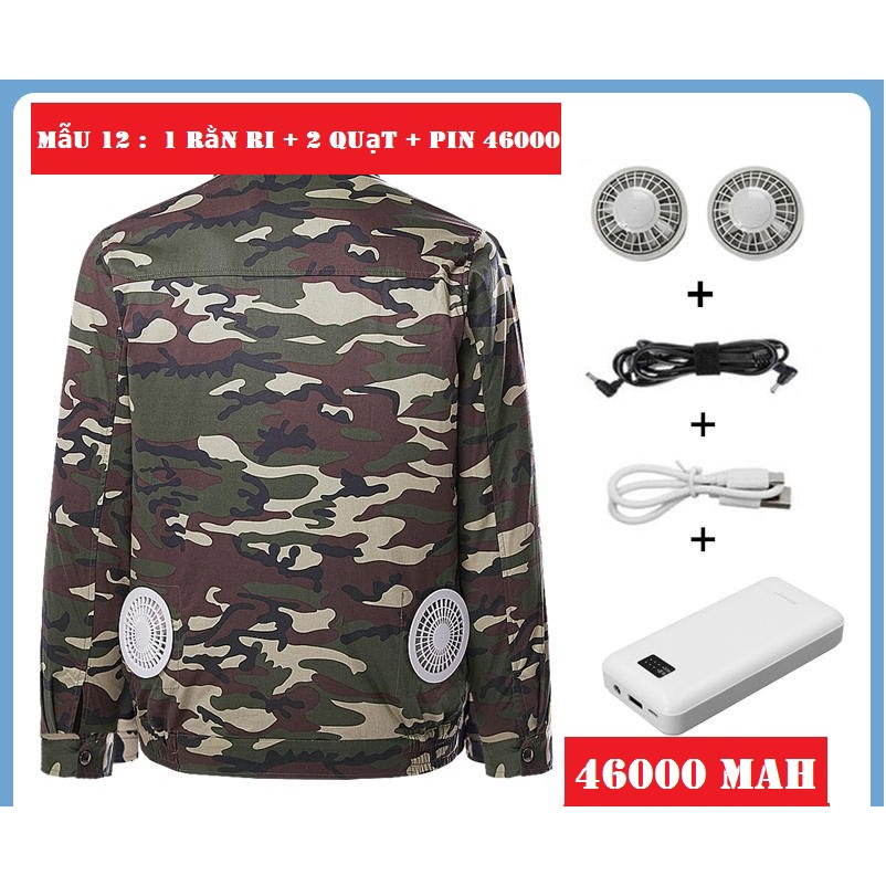 Sỉ 8xx Áo Điều Hòa Công Nghệ Nhật Bản, 4 quạt, pin khủng  tới 50,000 MHA thời gian 10-12 giờ