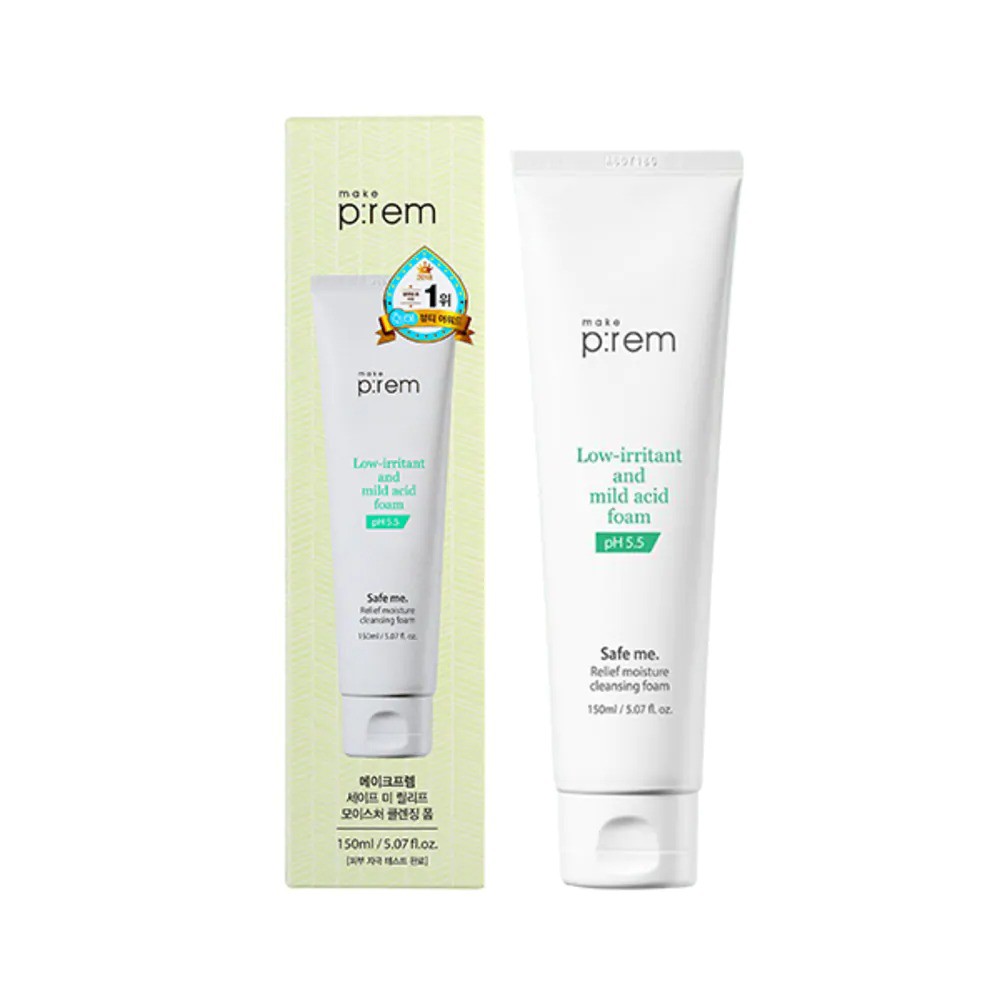 [Mã FMCG8 - 8% đơn 250K] Date 10/2021 Sữa rửa mặt Make P:rem Safe Me làm sạch dịu nhẹ Make Prem Cleansing 150ml - Từ Hảo | BigBuy360 - bigbuy360.vn