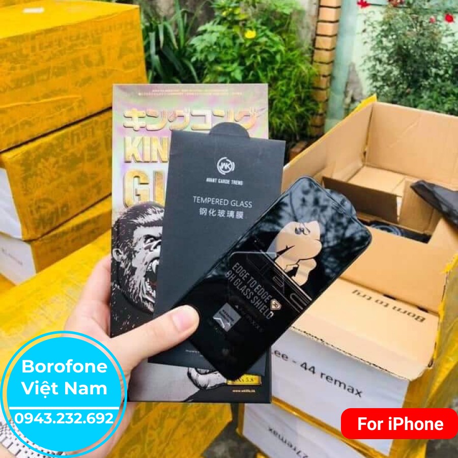 [CHÍNH HÃNG] Kính Cường Lực Full Màn KingKong Đủ Mã iPhone 7/8Plus Trắng/Đen - iPhone X/Xs - iPhone Xs Max | BigBuy360 - bigbuy360.vn