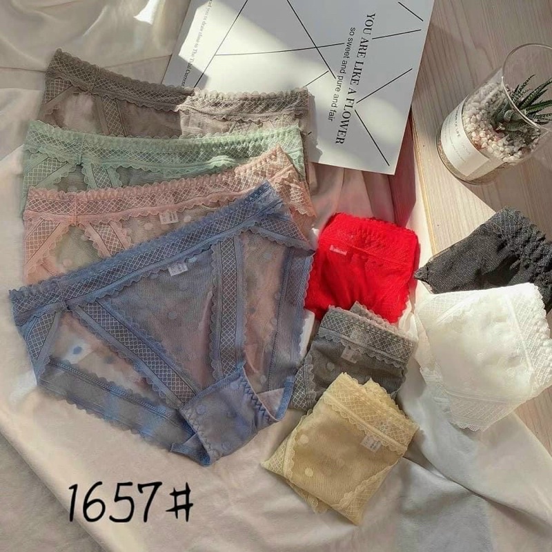 Quần lót ren nữ, mềm mại, co giãn đàn hồi tốt, thoáng mát QL 108