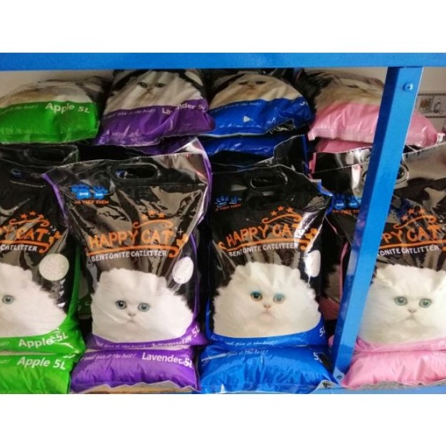 Cát Vệ Sinh Cho Mèo Happy Cat 5L Và 10L | Cát Mèo Siêu Khử Mùi Vón Cục