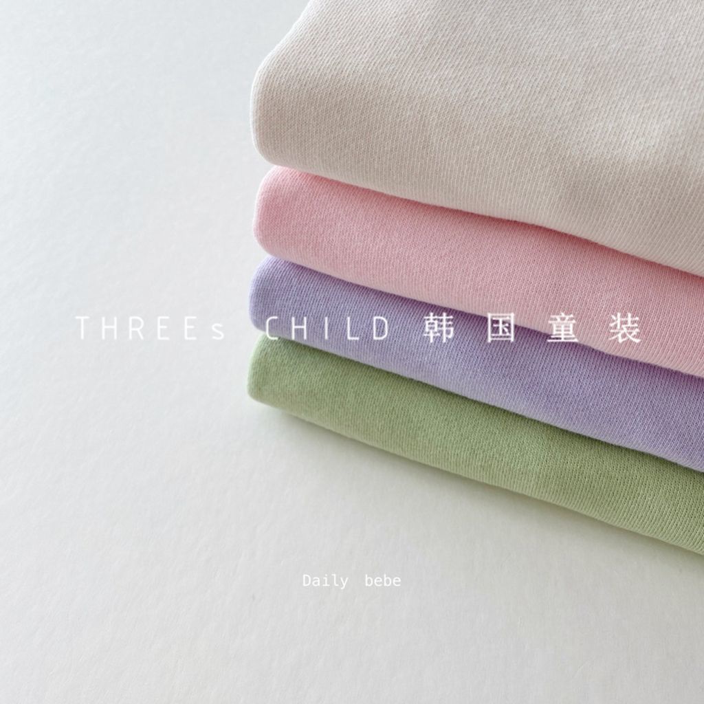 Áo Thun Cotton Tay Dài Cổ Tròn Phong Cách Hàn Nhật Mới 2022 Cho Bé Trai Gái 1-2 - 3 Tuổi
