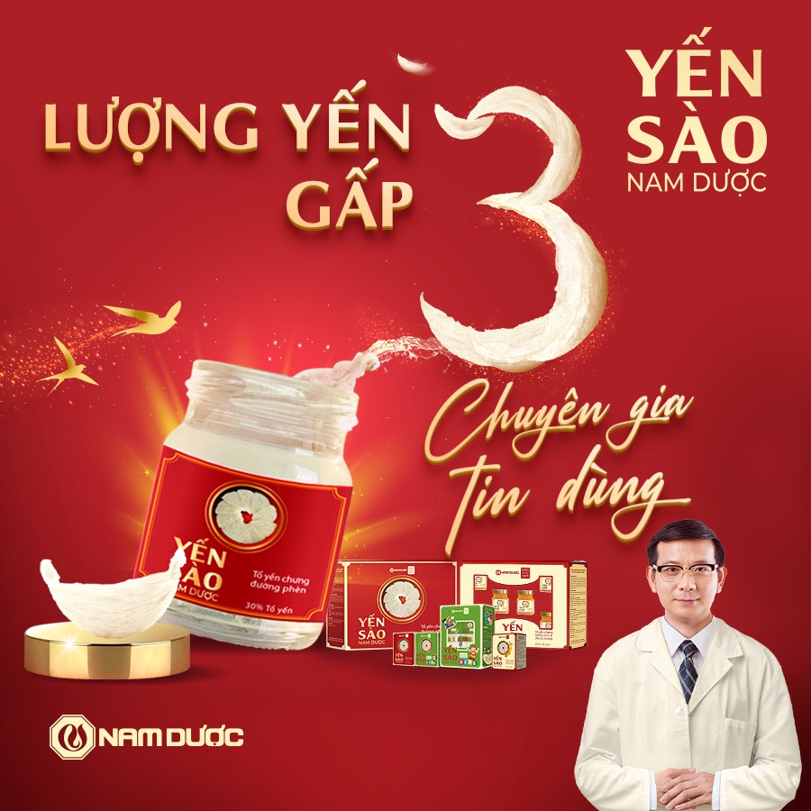 Yến sào nam dược chưng hồng sâm đông trùng bổi bổ sức khỏe tăng đề kháng giảm mệt mỏi.Lọ 70ml suckhoechomoinha