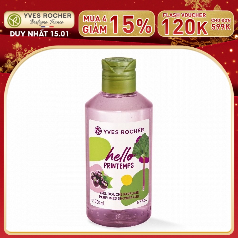 Gel tắm Yves Rocher HELLO PRINTEMPS BATH AND SHOWER GEL 200ML
