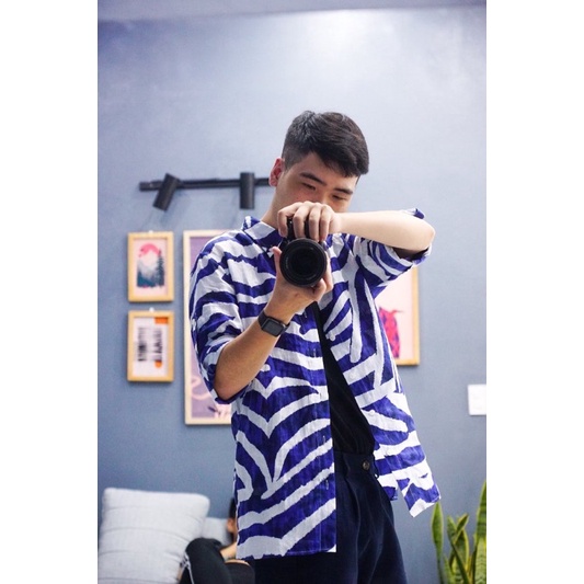 sơ Linen Nam dài tay sọc ngựa vằn