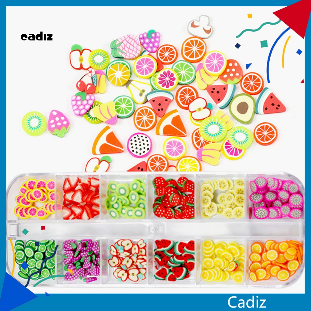 Phụ Kiện Trang Trí Móng Tay Hình Trái Cây 3D Màu Sắc Tươi Sáng Xinh Xắn