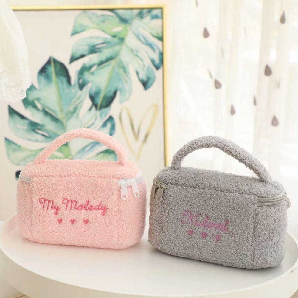 Túi Đựng Đồ Trang Điểm Đa Năng Có Khóa Kéo In Họa Tiết Kuromi Melody Thời Trang Cho Bạn Gái