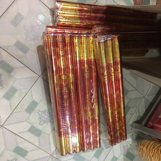 Pháo giấy hoa đăng kim tuyến dài 80cm [Lốc 6 cây]