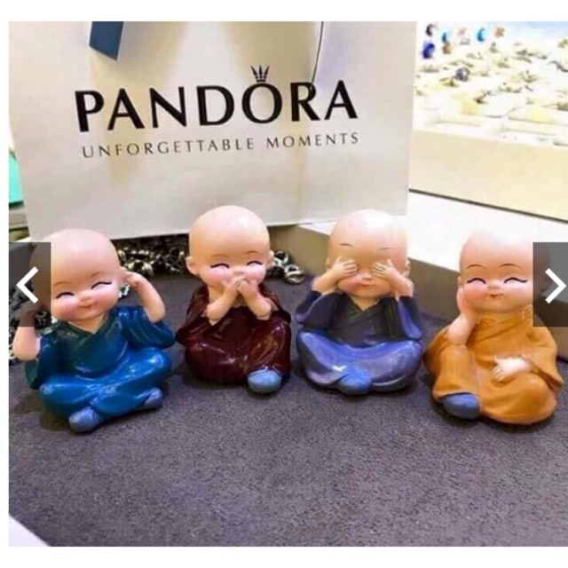 Set 4 Tượng Nhật Phong Thủy không nghe điều sai ( Mizaru) không nói điều bậy ( Iwazaru) không nhìn điều trái (Kikazaru)