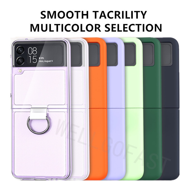 HOCE Zflip5 Ốp điện thoại HOCE silicon TPU trong suốt có vòng đỡ cho Samsung Galaxy Z Flip 4 Z Flip 3 5G