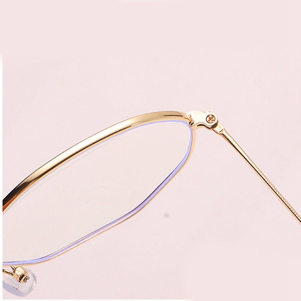 Mắt kính gọng lục giác co giãn chống ánh sáng xanh phong cách Hàn Quốc cổ điển dành cho nam nữ