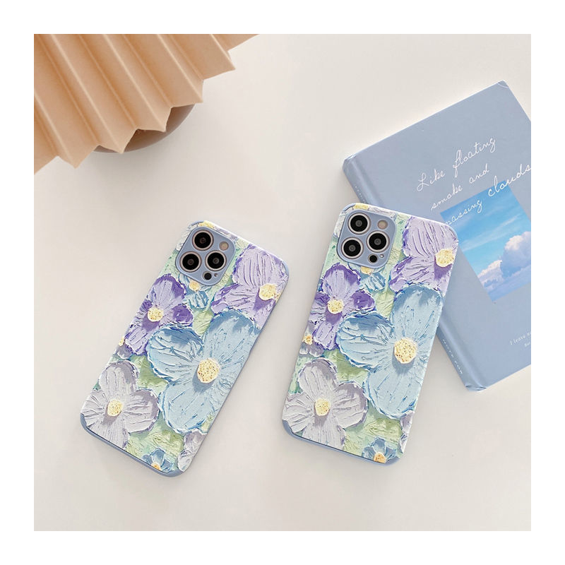 Illustrator hoa Bao da điện thoại di động iPhone11 Apple 12pro 8 mềm 6 chống rơi 7plus nữ xsmax bao gồm tất cả XR