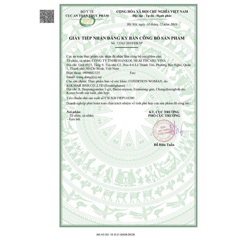 Viên uống collagen và cấp ẩm Condition Woman hỗ trợ làm tăng vẻ đẹp làn da-Hộp 90 Viên