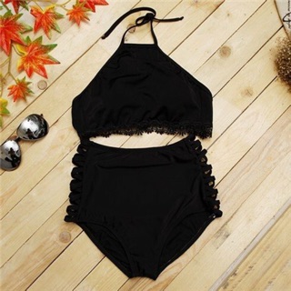 Bikini yếm đen kín đáo đẹp