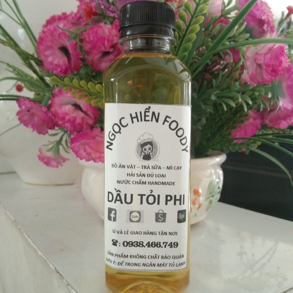 Combo dầu và tỏi phi thơm lừng nhà làm, đảm bảo sạch sẽ thơm ngon, 1 chai 300ml và 1 hủ tỏi 100g , NGỌC HIỂN FOODY