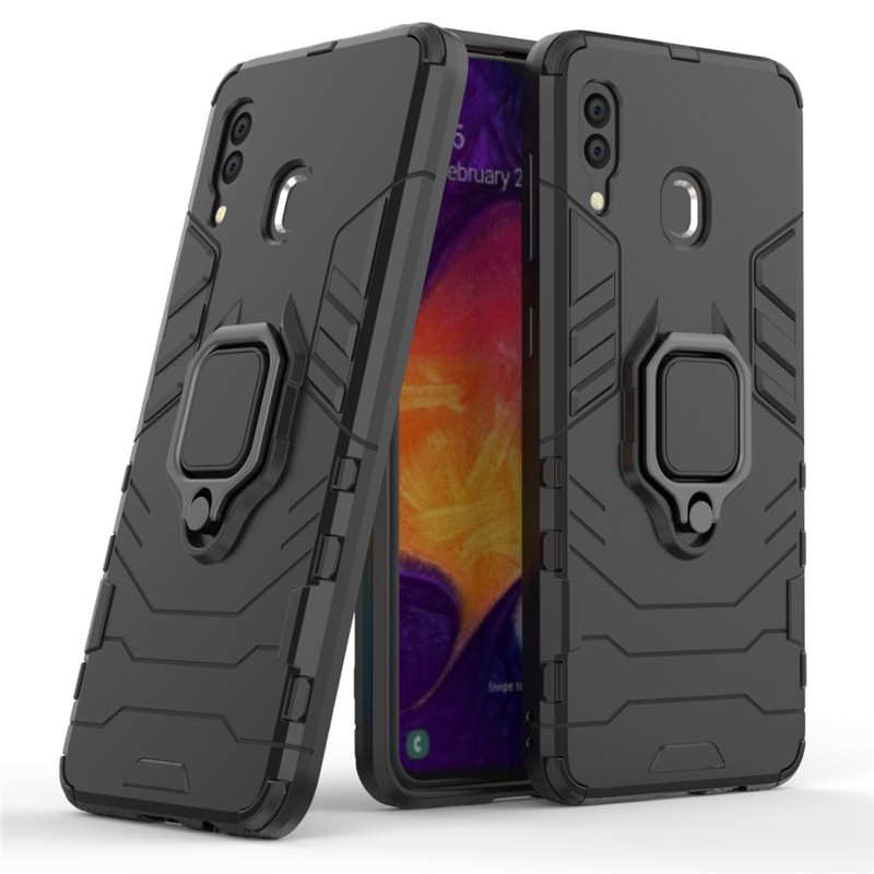 Ốp điện thoại nhựa TPU silicon có giá đỡ bằng PC cứng cho Samsung Galaxy A20 A30 SamsungA20 A30 A 20 30