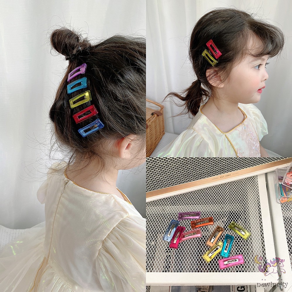 Hộp 10 Kẹp Tóc Màu Sắc Ngọt Ngào Cho Bé Gái