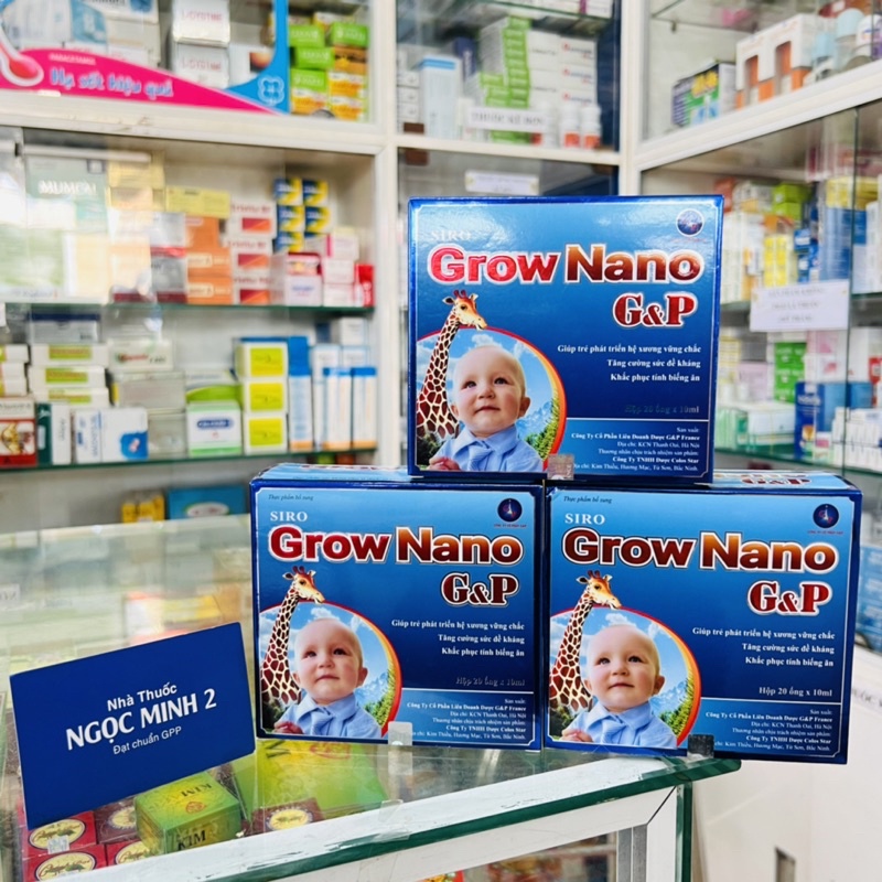 ✅  Siro Grow Nano G&P giúp trẻ phát triển hệ xương vững chắc tăng cường sức đề kháng khắc phục tính biếng ăn