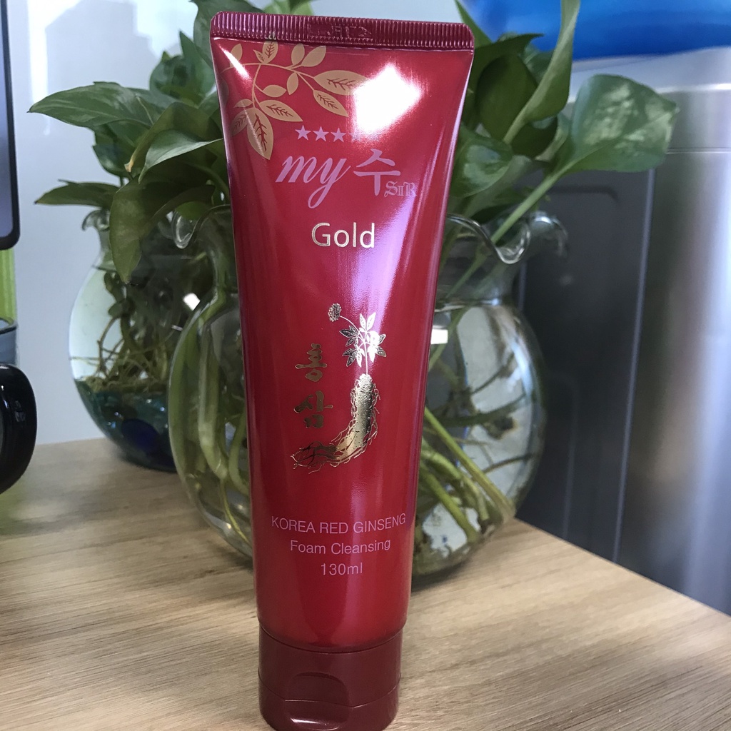 Sữa rửa mặt sâm đỏ/hồng sâm Hàn Quốc my gold Korea Red Ginseng Foam Cleansing 130ml