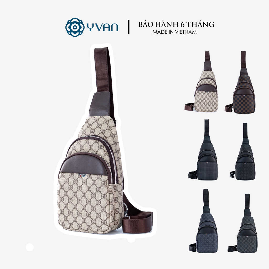 Túi đeo chéo nam da PU thời trang cao cấp hàng chính hãng YVan 50901