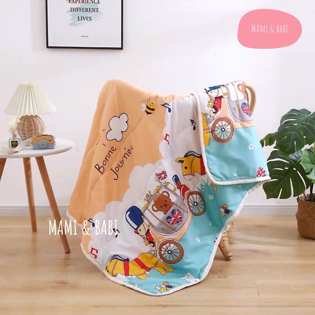 Chăn đũi cho bé 1m1x1m4 mềm mịn thoáng