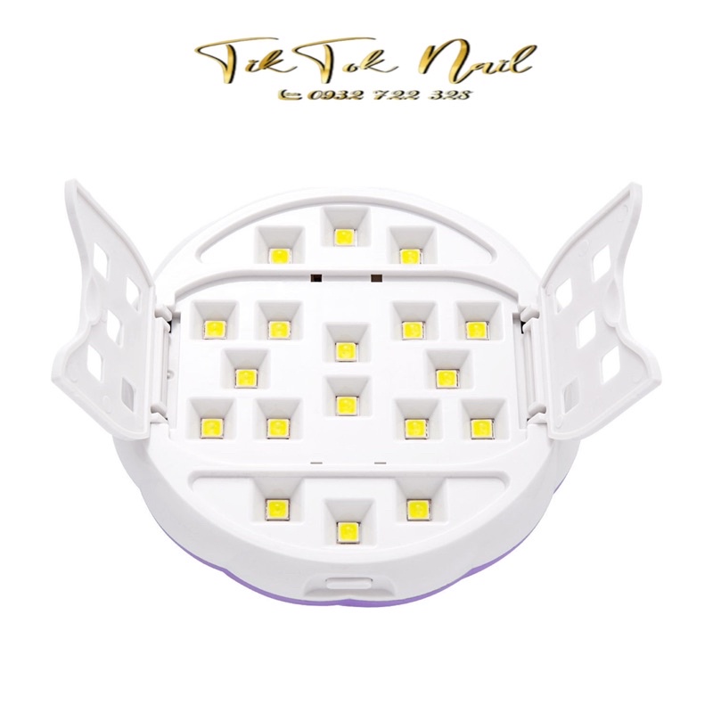 MÁY Hơ MINI TRÒN SOI GƯƠNG 18 NỐNG ĐỀN