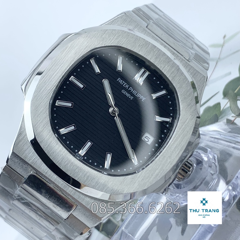 Đồng Hồ Nam PT Philip Cơ Automatic Nhật mặt vuông viền trơn Saphire 41-42mm