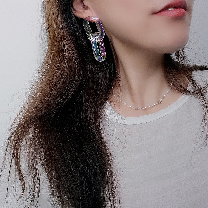 Khuyên Tai Acrylic Trong Suốt Nhiều Hình Dạng Độc Đáo