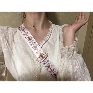 [Order] Áo sơ cổ V đính ren tay dài bo (ảnh thật)