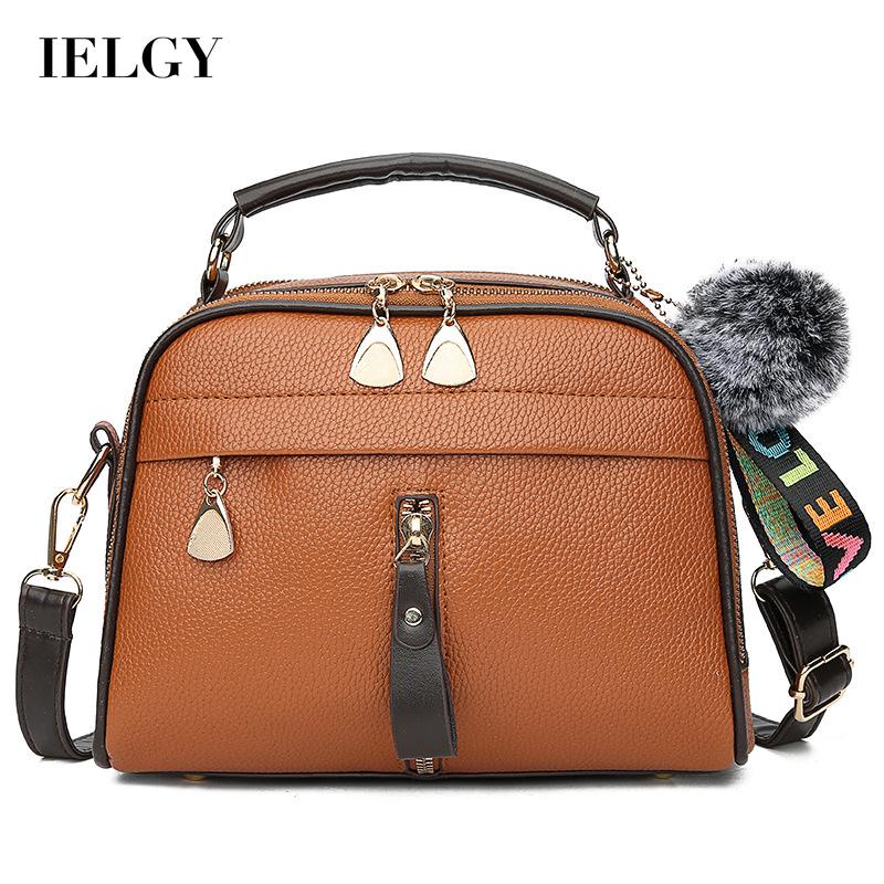 IELGY Túi Đeo Vai Có Khóa Kéo Thời Trang Thanh Lịch Cho Nữ