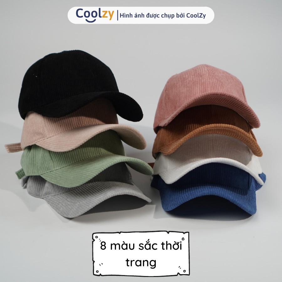 [Mã FAMARAL1 giảm 10K đơn 50K]Mũ lưỡi trai trơn ❤️ Nón kết chất nhung tăm Hàn Quốc cao cấp form unisex nam nữ N28