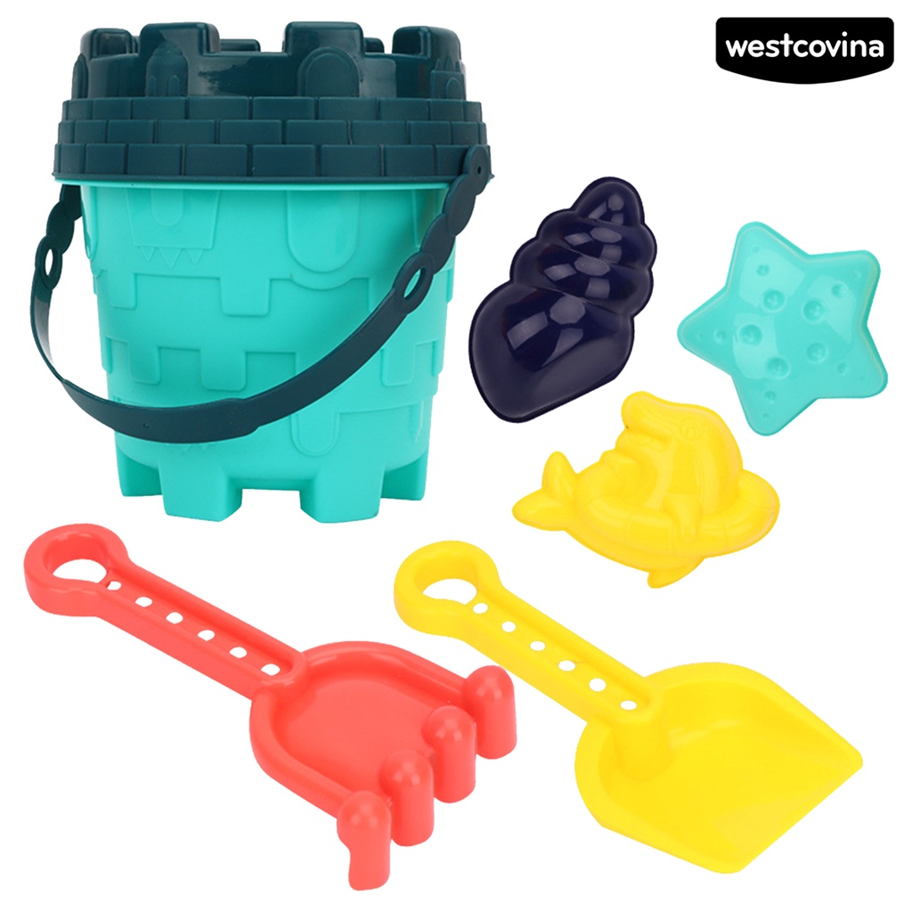 Bộ 6 Đồ Chơi Xúc Cát Bằng Nhựa Abs Cho Bé