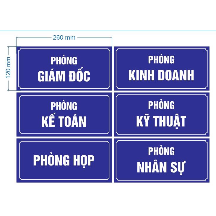 Bảng phòng ban mica, bảng tên phòng bằng mica - Hỗ trợ giao hàng 2h