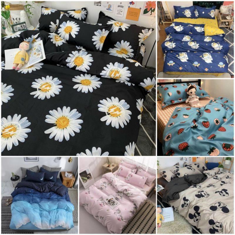 Bộ chăn ga gối cotton poly nhập khẩu được chọn mẫu
