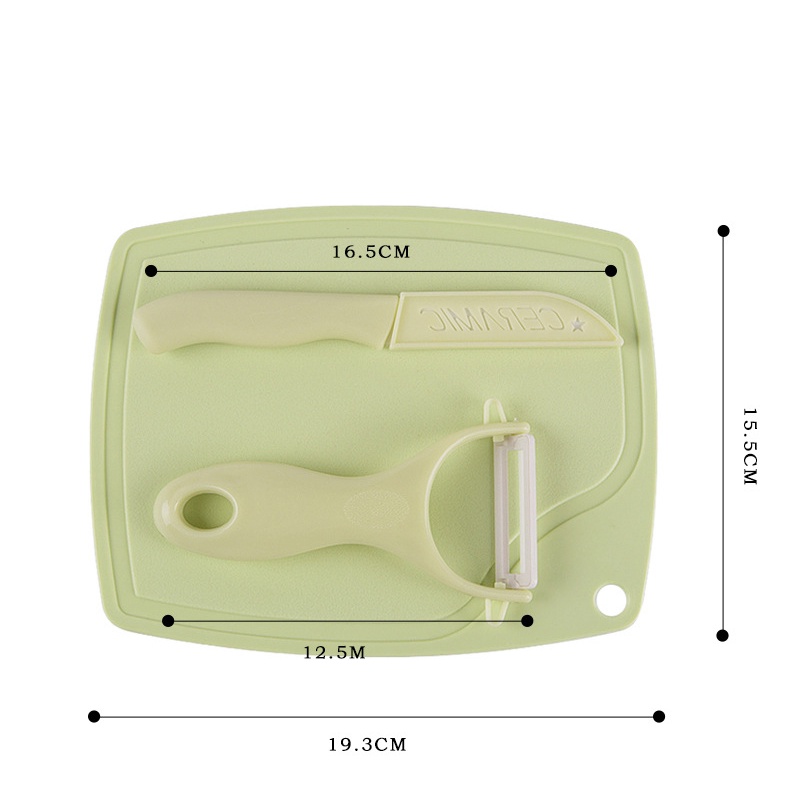 Bộ Dao Thớt Kèm Nạo Phủ Ceramic Chế Biến Đồ Ăn Dặm Cho Bé
