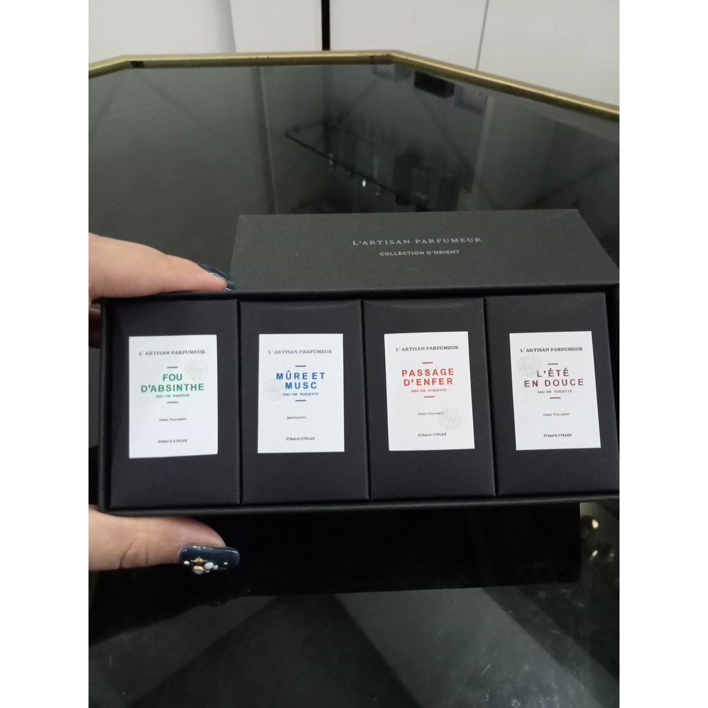 ❤️Bộ nước hoa mini❤️  Set mini unisex L'artisan Parfumeur 4 chai / 10ml chai. Hương thơm Vừa ngọt ngào vừa quyến rũ.