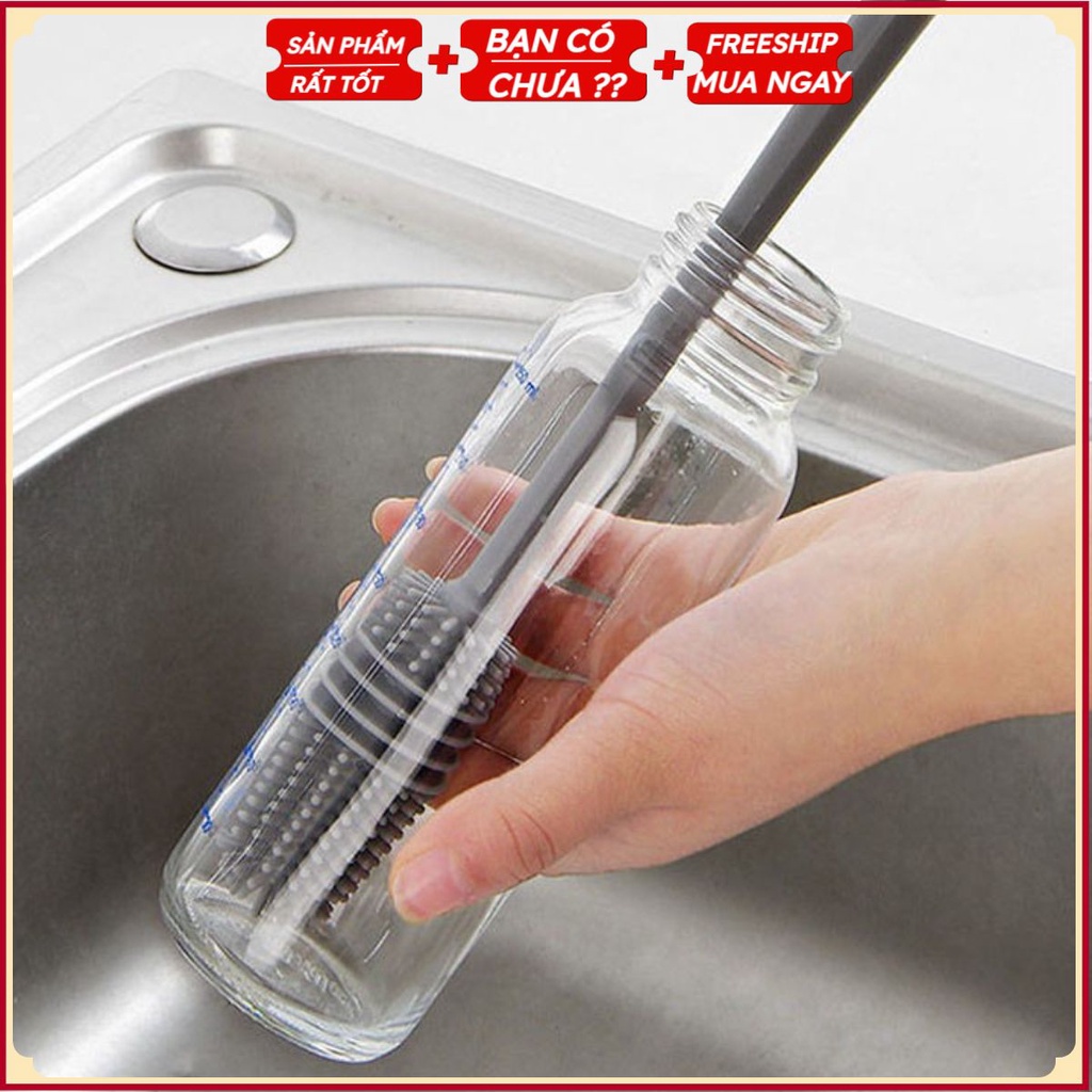 PVN40036 Cọ silicon rửa cốc chén, bình sữa đa năng tiện lợi .