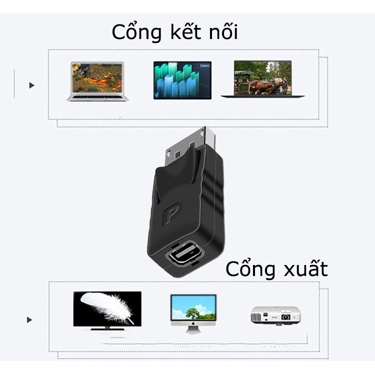 [Mã ELHACE giảm 4% đơn 300K] Đầu chuyển Displayport ra Mini DP - Jinghua S123