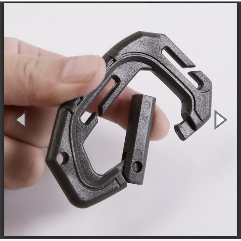 Móc Carabiner Nhựa Siêu Nhẹ EDC Lớn 9mm  móc khóa - móc treo balo - móc treo đồ dã ngoại - dã ngoại