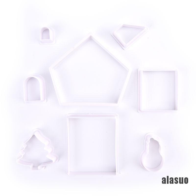 Bộ 8 Khuôn Nhựa Làm Ngôi Nhà Gừng 3D