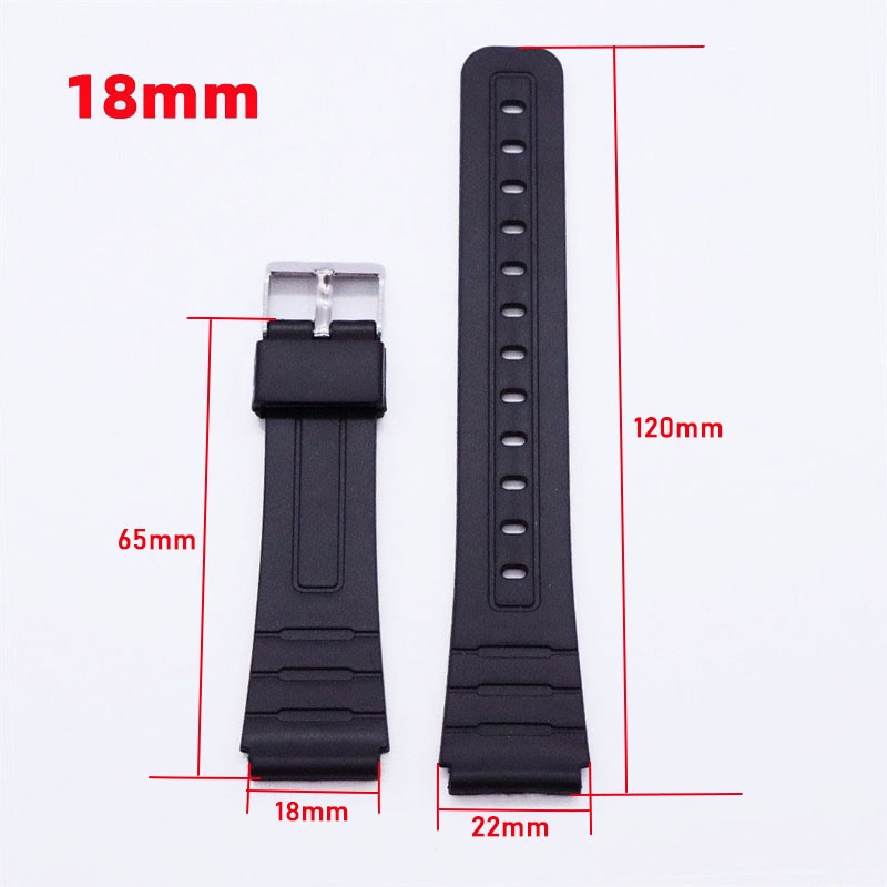 Dây Đeo Đồng Hồ Bằng Cao Su Silicone Màu Đen Có Chốt Cài Kích Thước 12mm 14mm 16mm 18mm 20mm 22mm
