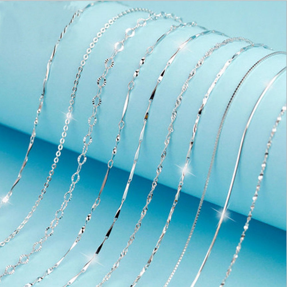 Dây Chuyền Mạ Bạch Kim Dạng Rắn Dài 40cm