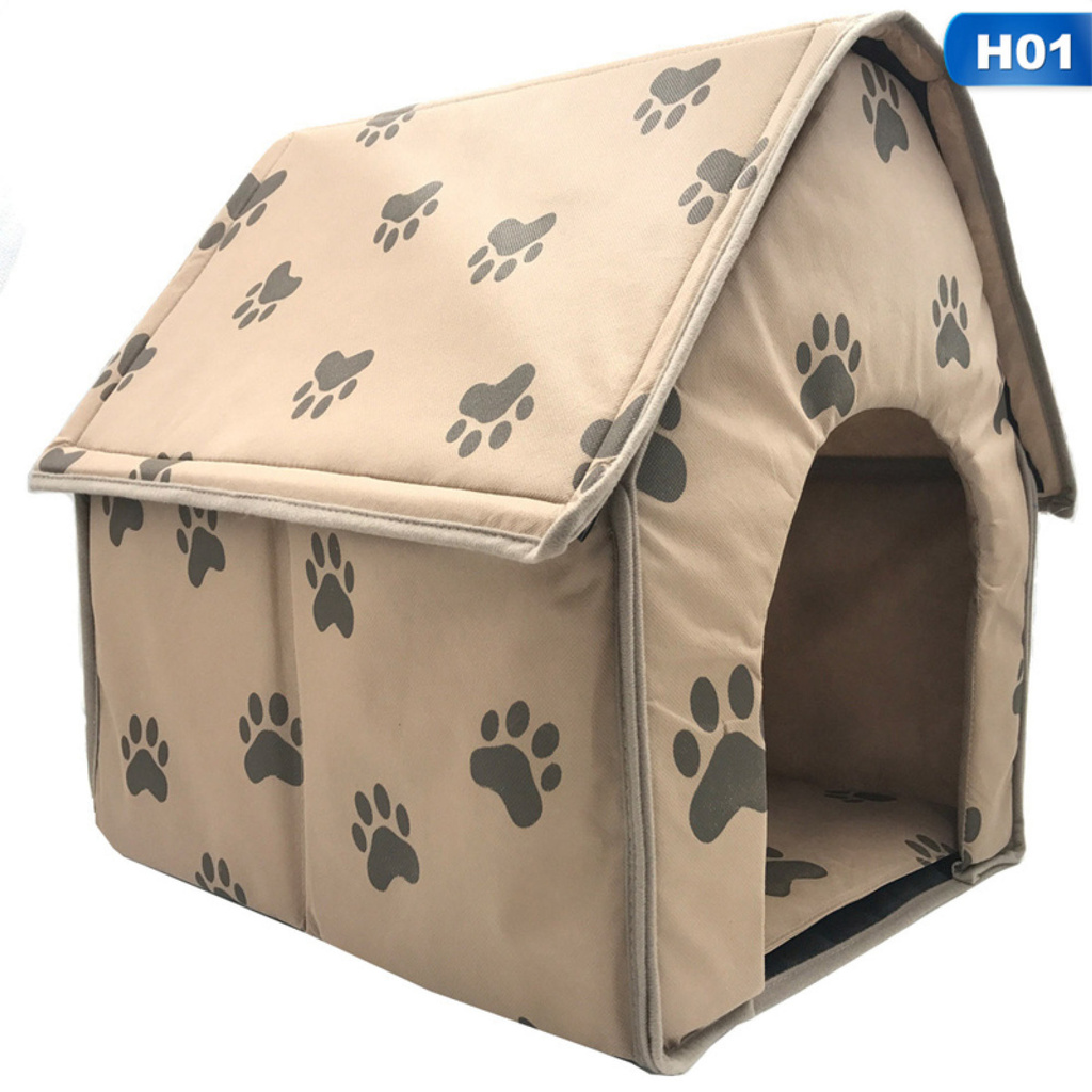 Ổ Cho Thú Cưng Nhà Cho Thú Cưng Dấu Chân Nhỏ Có Thể Gập Lại Pet NệM Di Động Trong Nhà Vải Mềm Nhà Cho Chó Mèo Với Đ