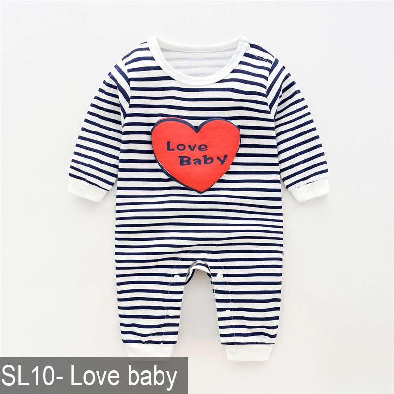 Body cotton dài tay Áo liền quần cho bé trai bé gái Hàng Quảng châu xuất Nhật SL10