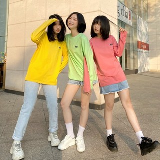 Usthebasic - Áo thun trơn tay dài Unisex Basic