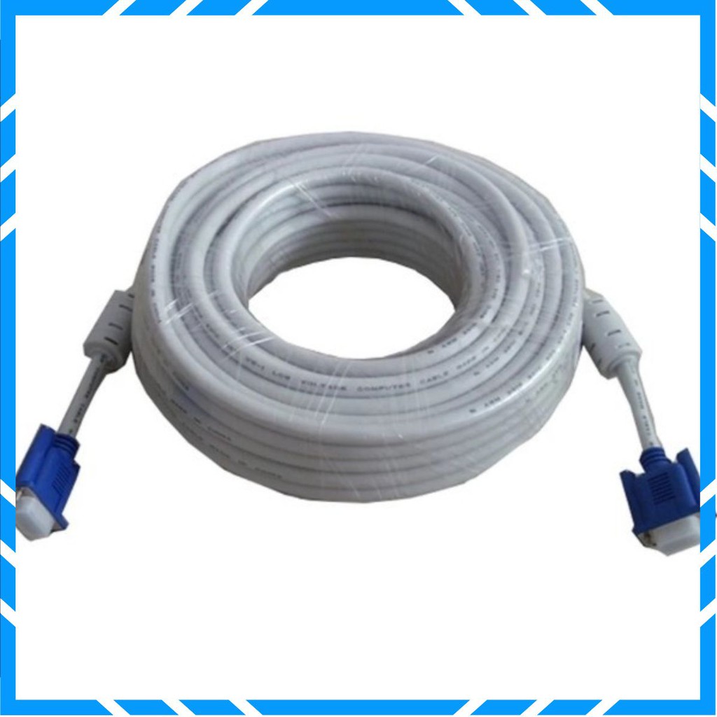 Dây cáp VGA 20M chống nhiễu (Trắng)