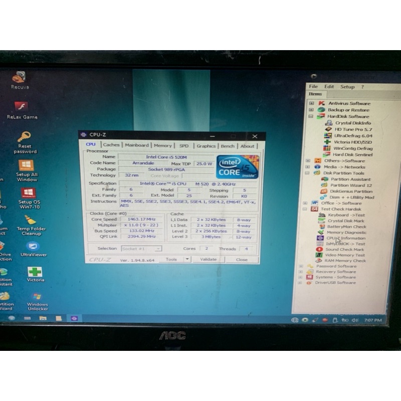 Hp probook 4520s rã xác hp 4520 chip i5-520m, main chạy fan tản nhiệt ok